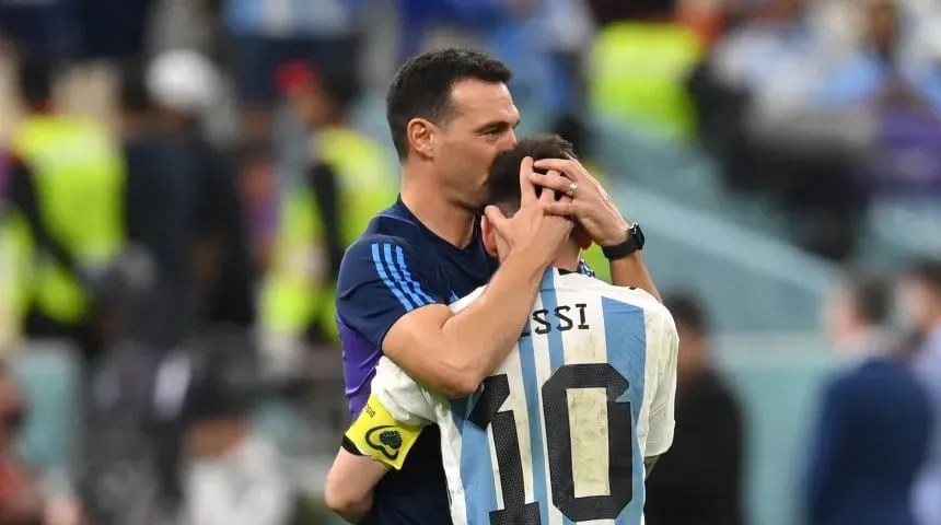 scaloni y messi