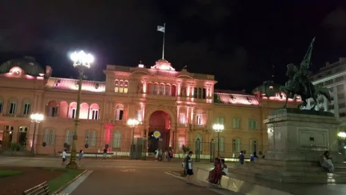 La mnueva fachada de la Casa Rosada.