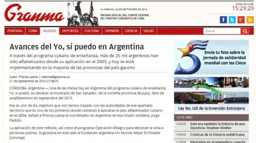 Así publica el medio oficialista en Cuba la aplicación de su plan en nuestro país.