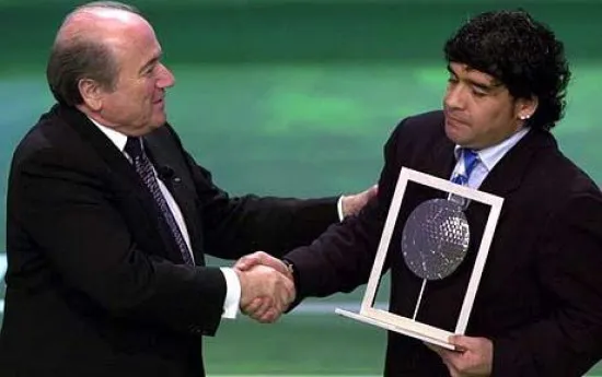 Maradona y Blatter