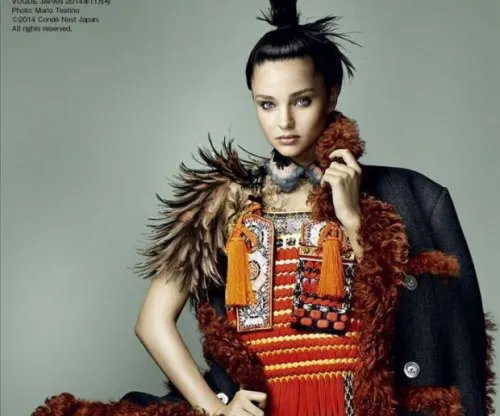 Samirai. Casi como un samurai, Testino retrató a la modelo australiana para Vogue.