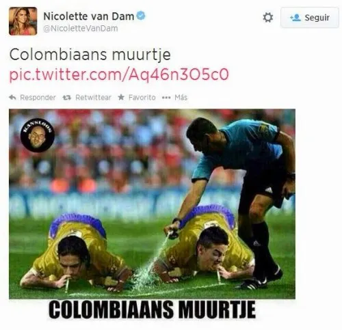 Durísima. Tras la ofensa colombiana, la estrella de TV borró su desafortunado tuit y pidió disculpas públicas.