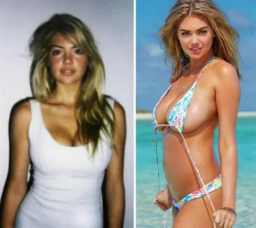 A la izquierda, Kate con 18 años en su primer casting. A la derecha, con sus actuales 22 años.