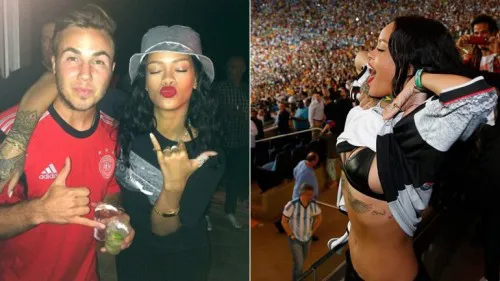 Eufórica. Así se mostró Rihanna con cada jugada a favor de los alemanes.