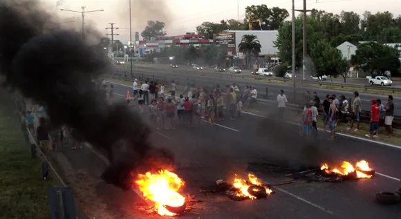 Piquete en Panamericana