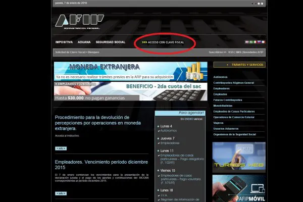 pagina afip