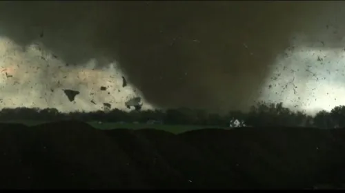 Violento. El fenómeno climático afectó una amplia zona de Estados Unidos.