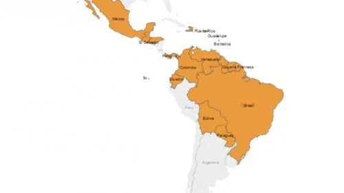 Los países afectados por el virus.