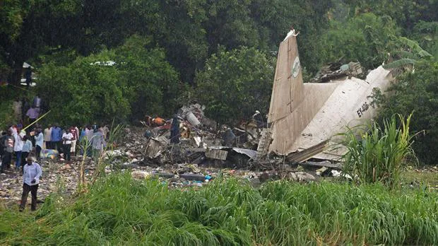 avión estrellado