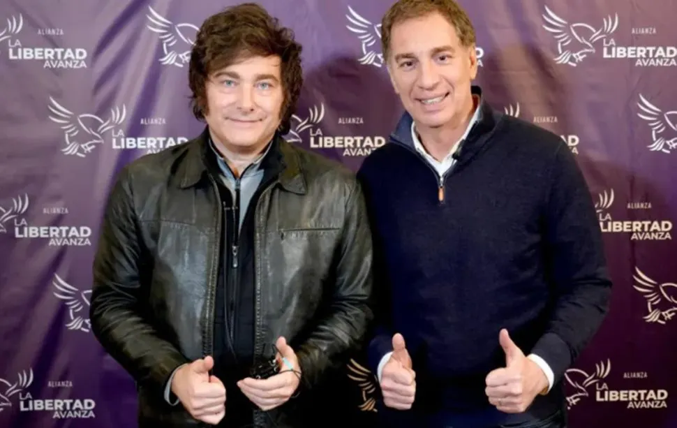 Javier Milei y Diego Santilli