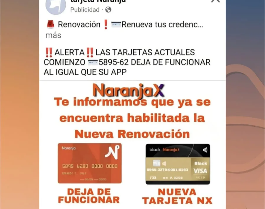 Estafa Tarjeta Naranja