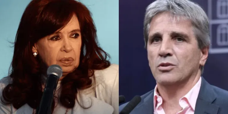 Cristina Kirchner y Luis Caputo