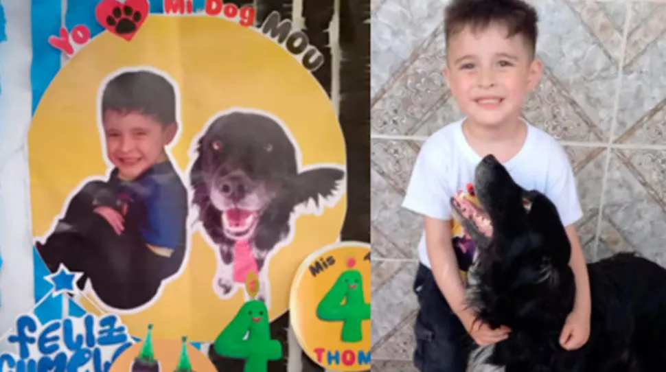 Thommy cumple de su perro mou