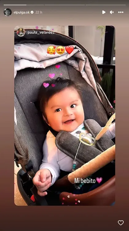 El Pulga Rodríguez compartió una foto de su hijo antes del accidente.(Fuente: Instagram @elpulga.ok)