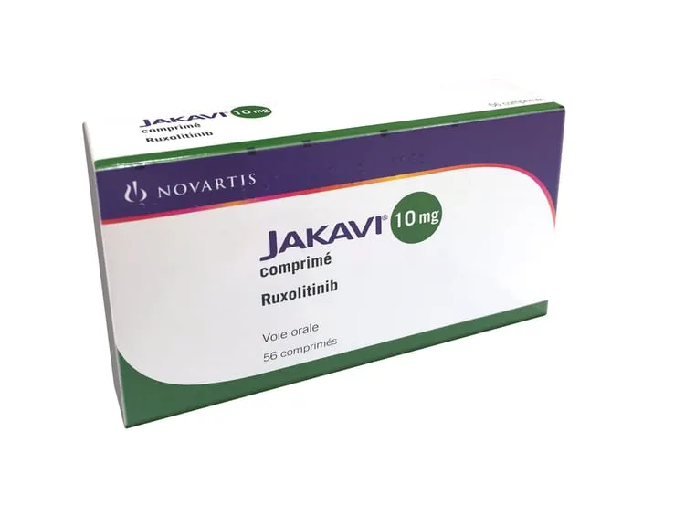 Jakavi, el nombre comercial del ruxolitinib. El medicamento es producido por Novartis