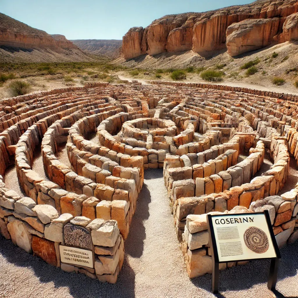 Laberinto de roca piedra