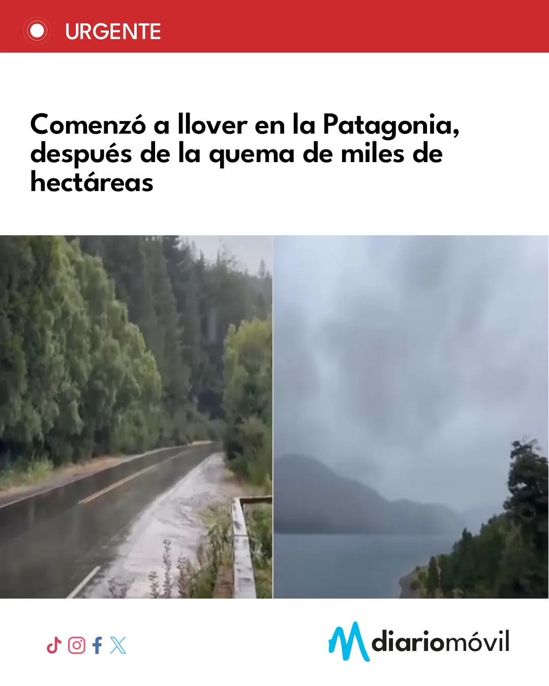 patagonia quema lluvia