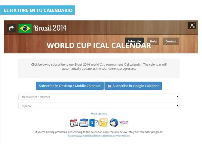 Aplicación del Mundial