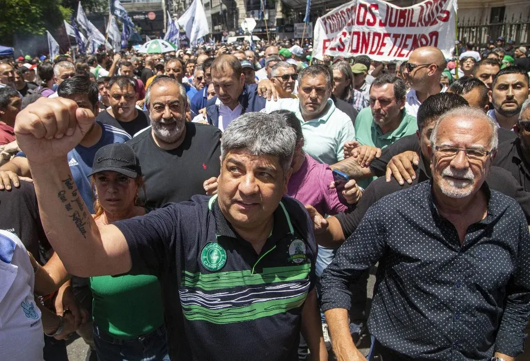 cgt marcha milei moyano hugo y daer 1