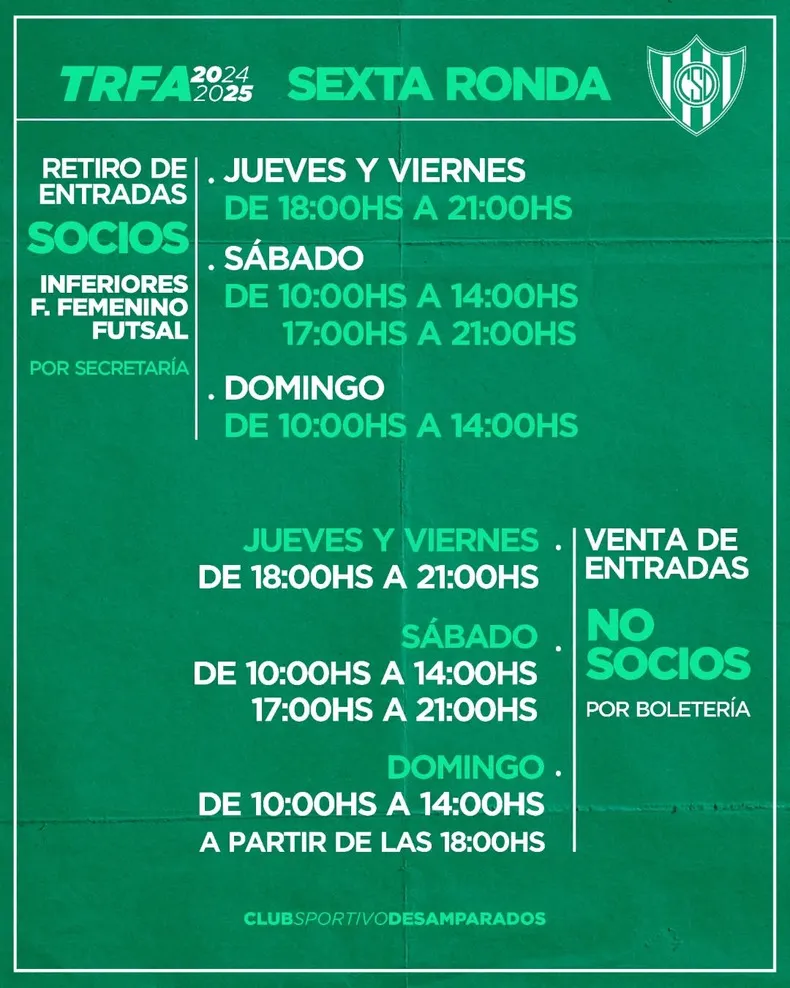DESAMPARADOS ENTRADAS