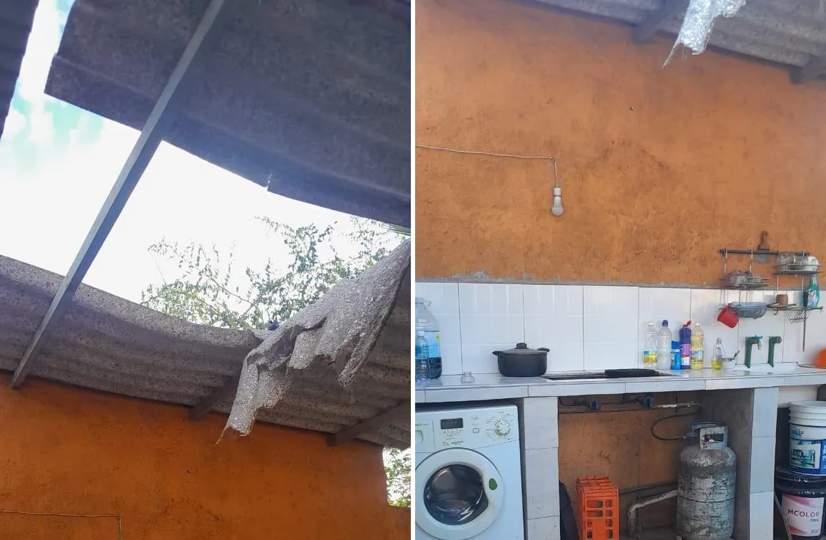 caída techo de chapa