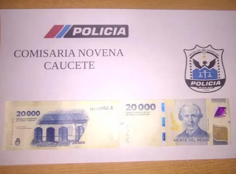 Billetes falso caucete