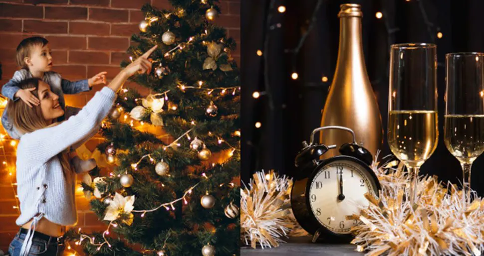 Navidad nochebuena año nuevo