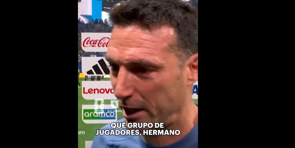 scaloni no puede hablar