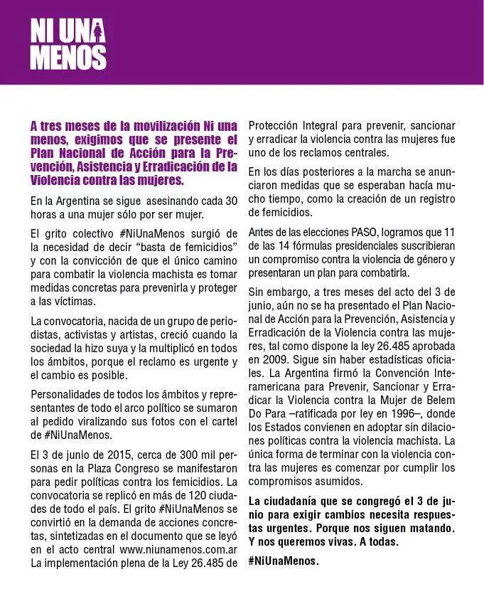 NiUnaMenos