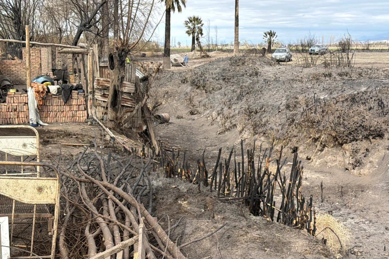 incendio viento zonda ruinas familias pérdidas
