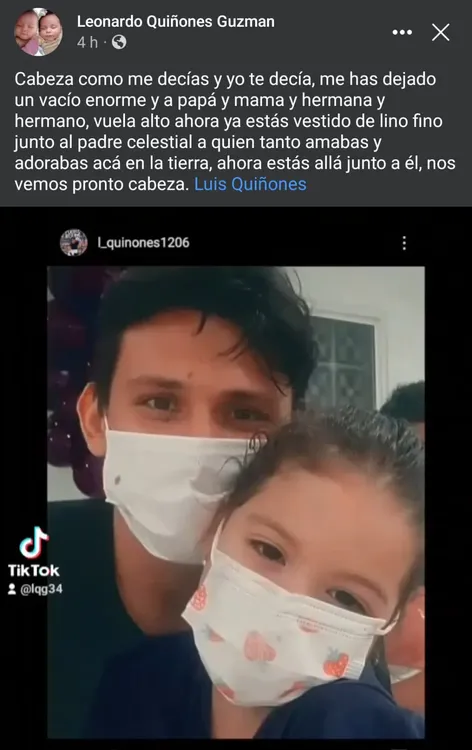 El hermano del boxeador Luis Quiñones confirma su fallecimiento.