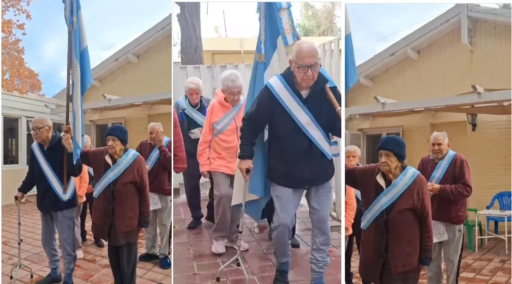 Abuelos residencia, día de la Bandera