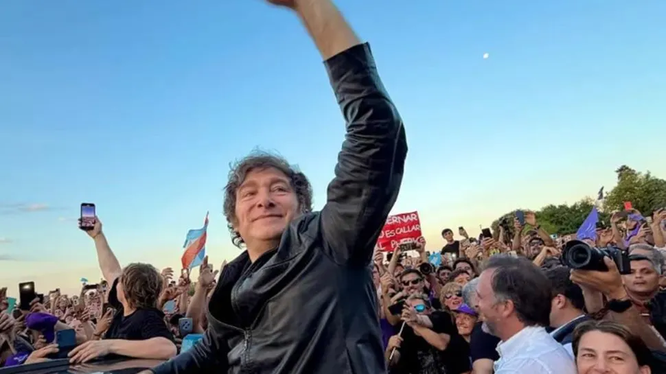 Javier Milei en campaña