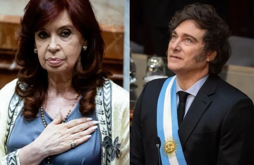 Cristina Fernández de Kirchner y Javier Milei