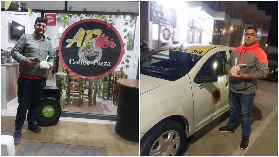 Regaló hamburguesas