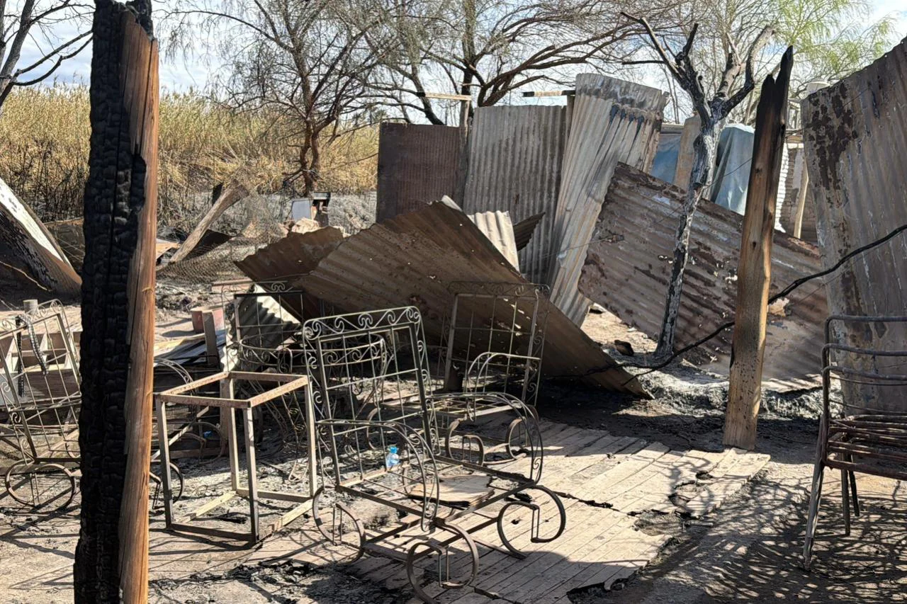 incendio viento zonda ruinas familias pérdidas