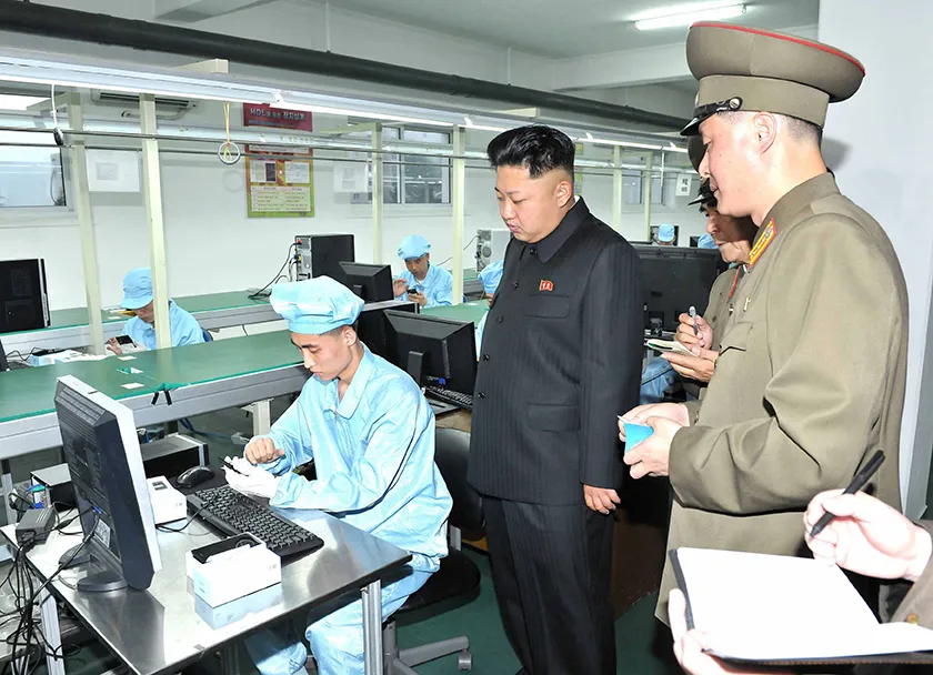 North Korean leader Kim Jong-Un visits the May 11 Factory