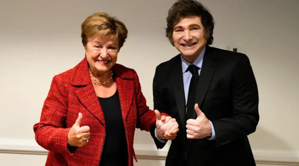 Kristalina Georgieva y Javier Milei