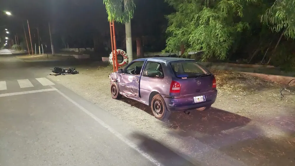 choque gol y moto