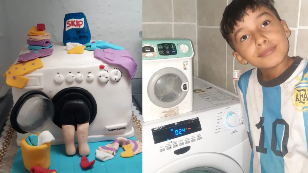 niño autista lavarropa