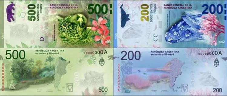 billetes de 200 y 500