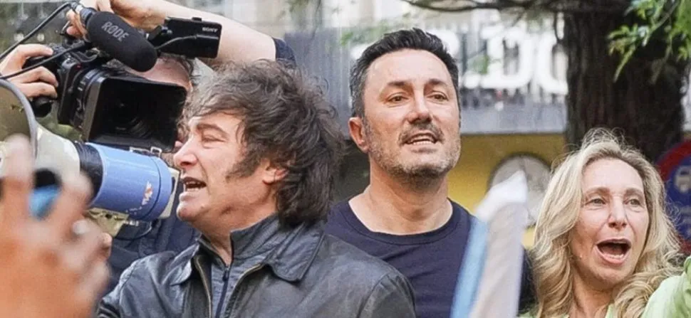 Javier Milei, Luis Petri y Karina Milei