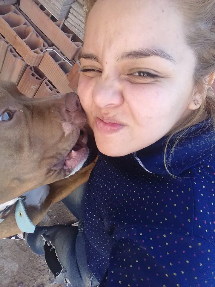 Joup Vergara y su pitbull