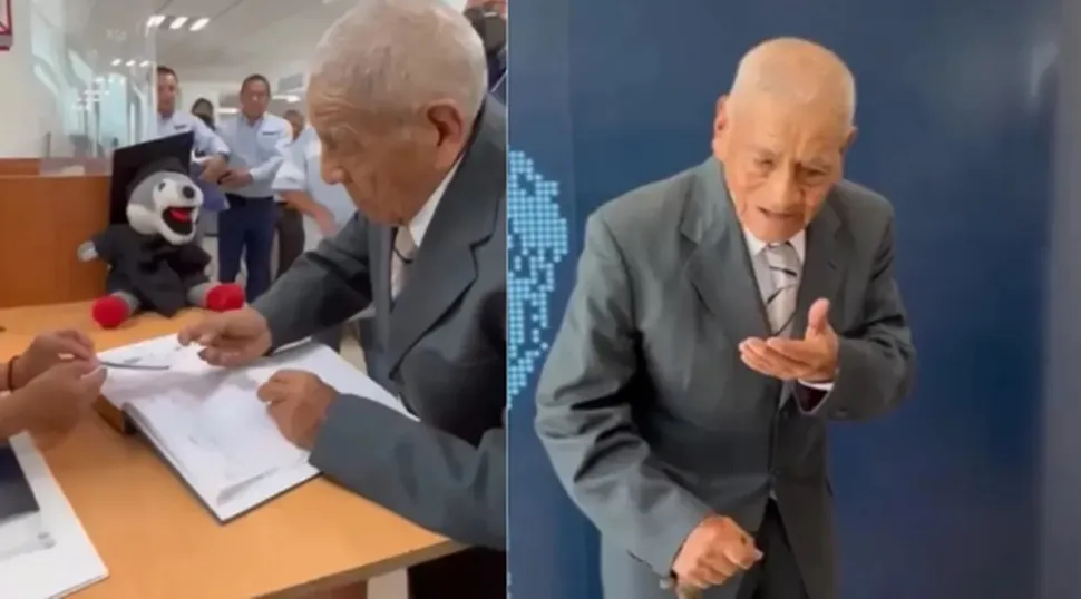 Anciano recibio licenciado ingeniero